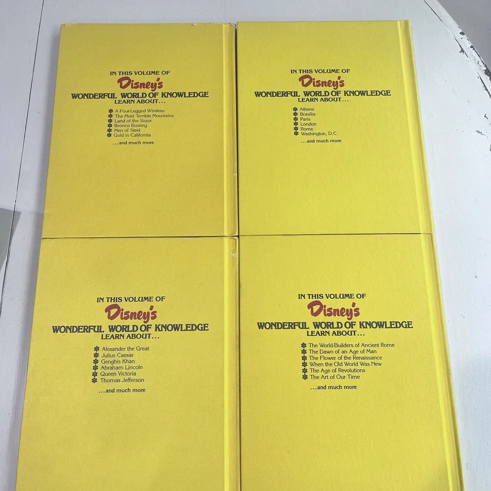21 Disney WONDERFUL WORLD OF KNOWLEDGE Book Lot Collectors Edition Homeschool‎